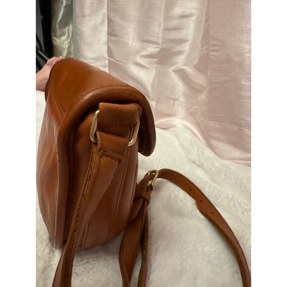 Vintage 1998 Coach 6834 British Tan Small Saddle Bag Crossbody – Restored - Picture 10 of 16